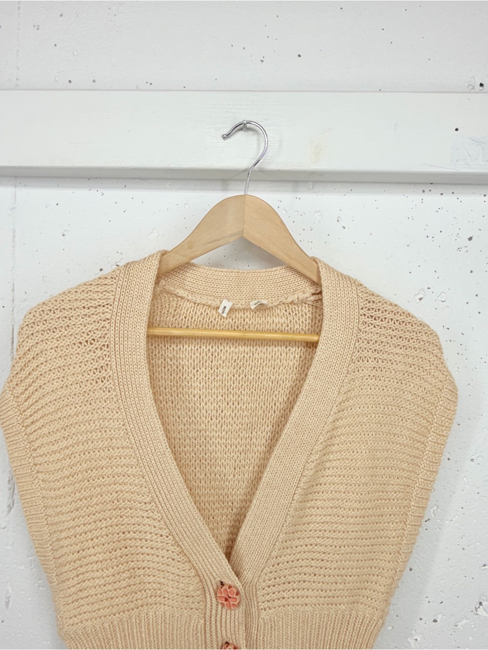 Anthropologie Moth Size Medium Dark Cream Sleeveless Knit Sweater Vest - Picture 2 of 9